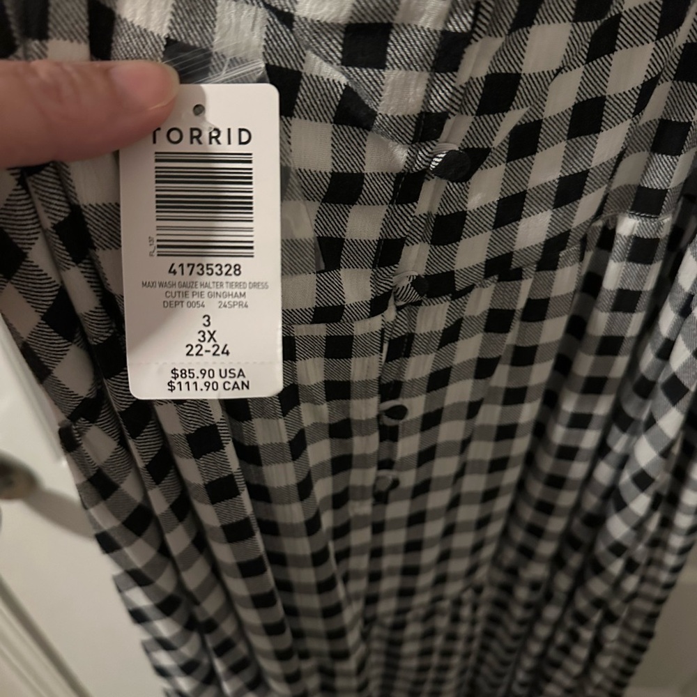 Torrid Black and White Gingham Maxi Dress - Picture 3 of 4